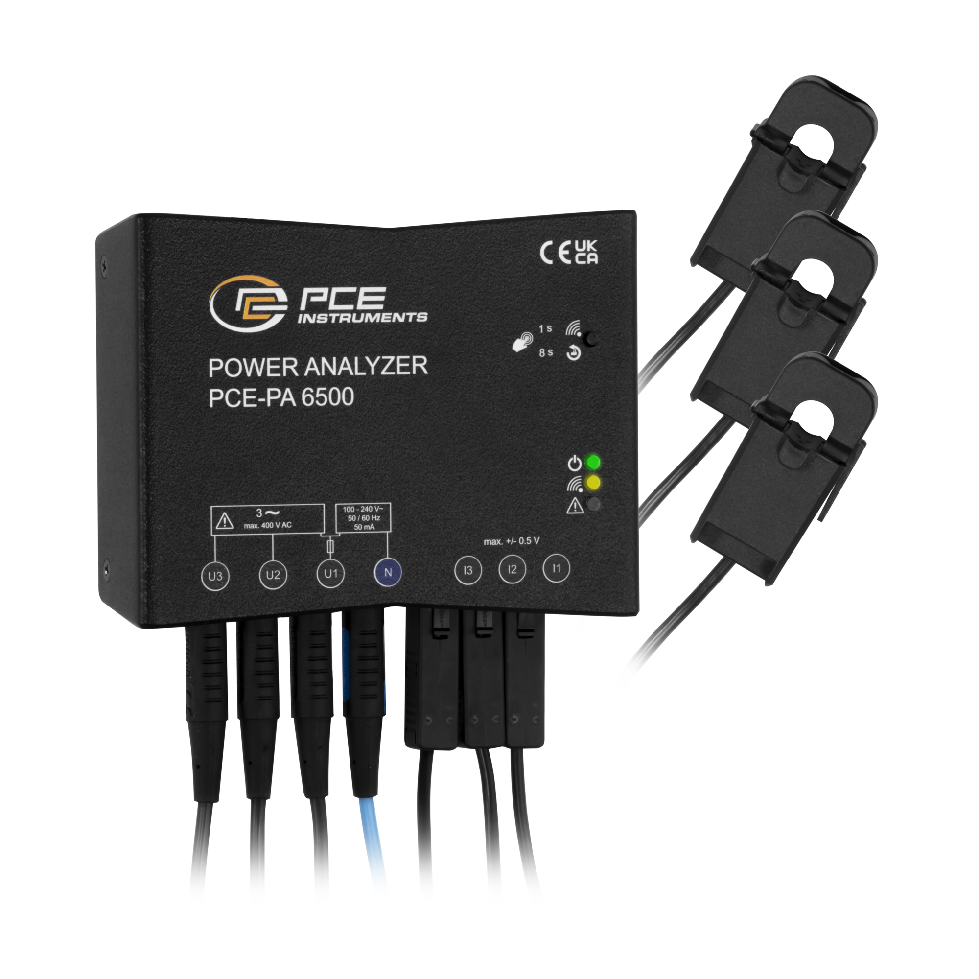 PCE Digital Power Meter — Measures Current and Voltage, Wi-Fi Enabled, Model# PCE-PA 6500 R11